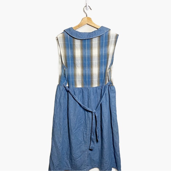 D.A.K Vintage 90s Denim Plaid Sundress - Picture 5 of 5